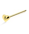 Mini Heart Silver Straight Nose Stud NSKA-835